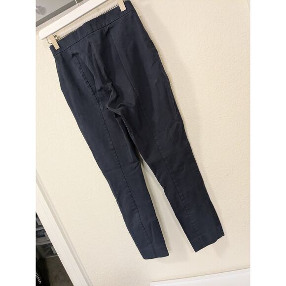 EVERLANE Women's Size 2 Side Zip Cotton Work Pant High Rise Skinny Blue $98 MSRP - Picture 6 of 7